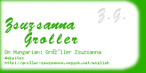 zsuzsanna groller business card